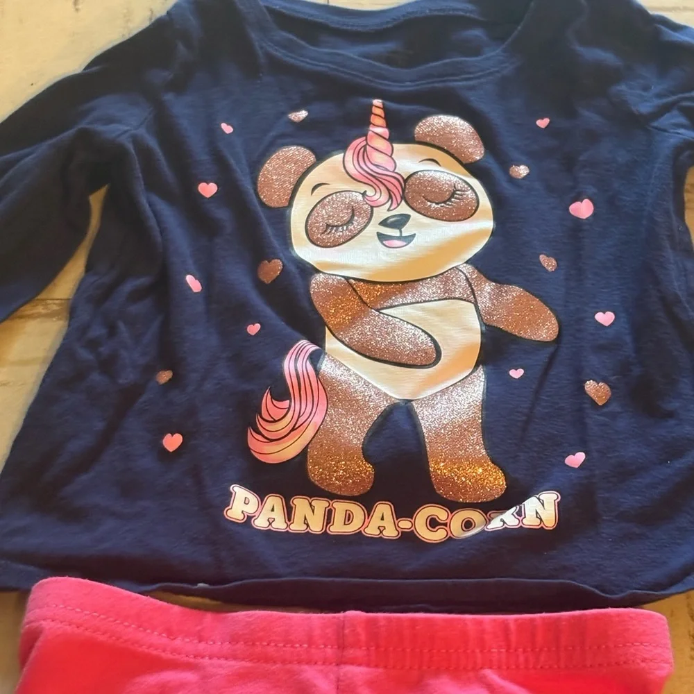 Girls Mulitple Brands Tops Pants Size 2T Set of 2 Outfits